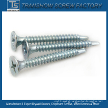 Blue White Zinc Galvanized Drywall Screw